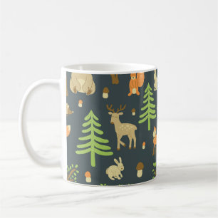 Vintage-Waldtiere, Kinder-Muster. Kaffeetasse