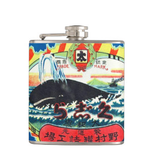 Vintage Walfleisch-Dosenetikett Hip Flask Flachmann