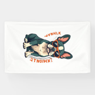 Vintage Walk Ich werde darüber nachdenken Französi Banner