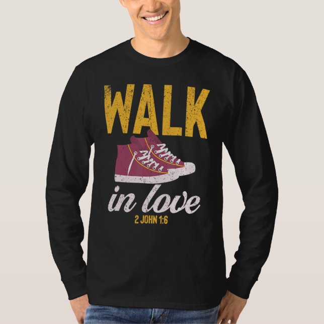 Vintage Walk In Love Christian T-Shirt (Vorderseite)