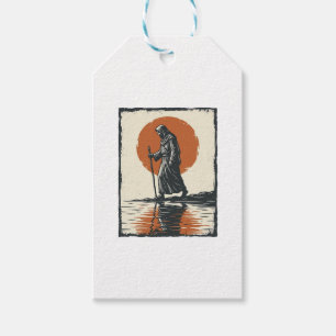 Vintage Walking Figure Sonnenuntergangs-Reflexions Geschenkanhänger