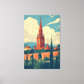 Vintage wall art leinwanddruck