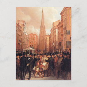 Vintage Wall Street, die Hälfte hat zwei Postkarte