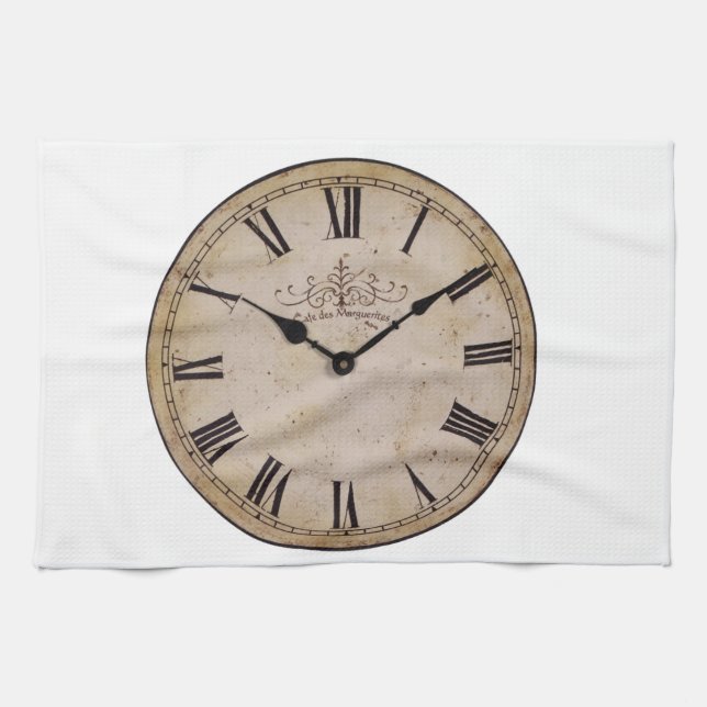Vintage Wall-Uhr Küchentuch (Horizontal)