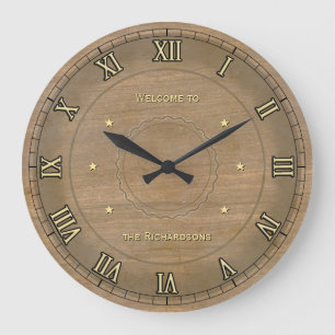 Vintage Wall-Uhr mit Ihrem Namen Große Wanduhr