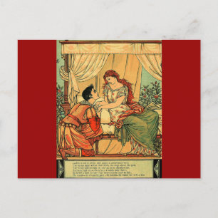 Vintage Walter Crane Dornröschen Märchen Postkarte