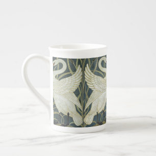 Vintage Walter Crane Schwan Iris Eilrush Grün Blum Prozellantasse