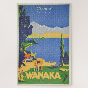 Vintage Wanaka Neuseeland Lakeland Reise Puzzle