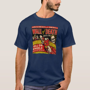 Vintage "Wand des Tod" Motorrad-Bremsungen T-Shirt