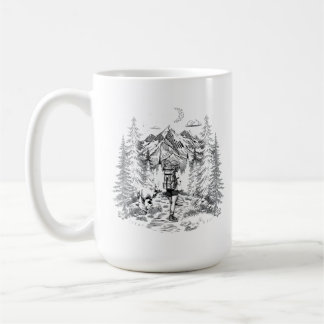 vintage Wanderillustration Kaffeetasse