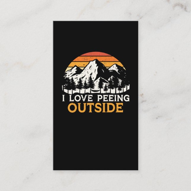 Vintage Wanderrodelbahn für Camper und Wanderer Visitenkarte (Vorderseite)