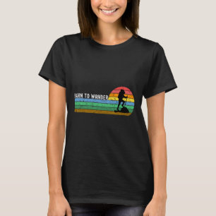 Vintage-Wanderung Geboren zum Wandern Retro-Sonnen T-Shirt