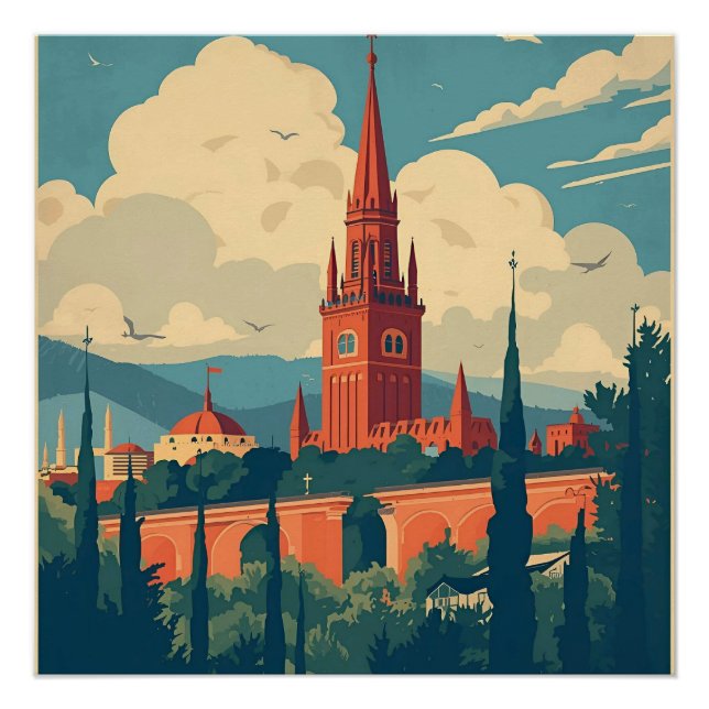 Vintage-Wandkunst Poster (Vorderseite)