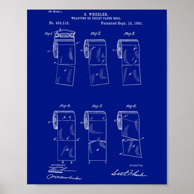 Vintage Wandkunst: Toilettenpapier, 1891 Poster (Vorne)