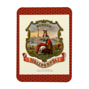 Vintage Wappen aus Kalifornien Magnet