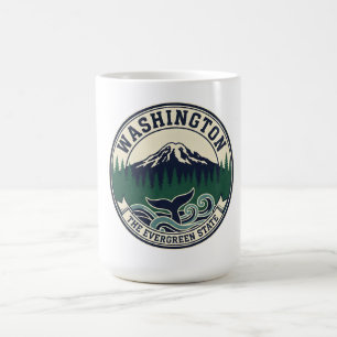 Vintage-Wappen des Bundesstaates Washington Kaffeetasse