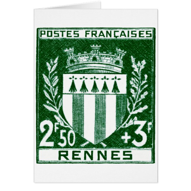 Vintage Wappen Rennes, Frankreich (Vorne)
