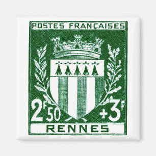 Vintage Wappen Rennes, Frankreich Magnet