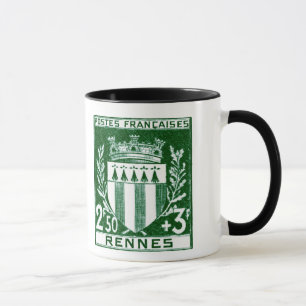 Vintage Wappen Rennes, Frankreich Tasse