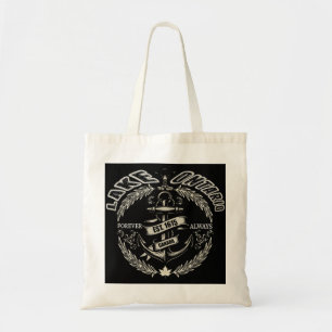 Vintage-Wappen von Lake Ontario mit maritimem Them Tragetasche
