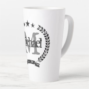 Vintage-Wappennamensmonogramm-Latte-Coffee-Tasse G Milchtasse