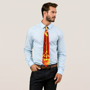 Vintage Waratah-Buchbindung mit Chevron-Shift Krawatte