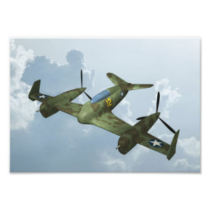 Vintage-Warbird-Flug Militärflugkunst Fotodruck