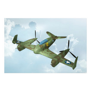 Vintage-Warbird-Flug Militärflugkunst Fotodruck
