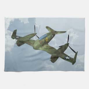 Vintage-Warbird-Flug Militärflugkunst Handtuch