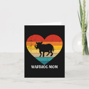Vintage Warzenschwein Mama Muttertag Tierliebhaber Karte