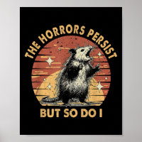 Vintage Waschbär Die Schrecken bestehen weiter, ab