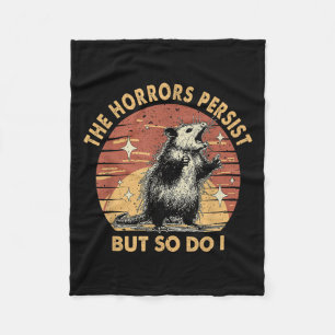 Vintage Waschbär Die Schrecken verharren Aber ich Fleecedecke