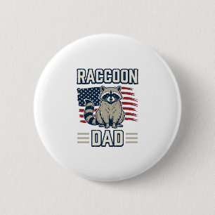 Vintage-Waschbär-Vater-patriotisches-Shirt-Design_ Button