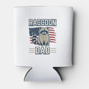 Vintage-Waschbär-Vater-patriotisches-Shirt-Design_ Dosenkühler
