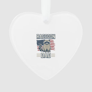 Vintage-Waschbär-Vater-Patriotisches-Shirt-Design_ Ornament