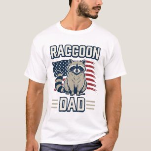 Vintage-Waschbär-Vater-patriotisches-Shirt-Design_ T-Shirt