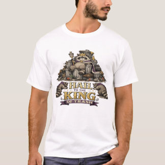 Vintage Waschbärkönig der Müll lustiger Wildlife H T-Shirt