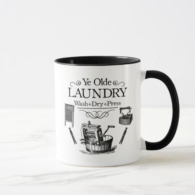 Vintage-Wäscheraum Tasse (Rechts)