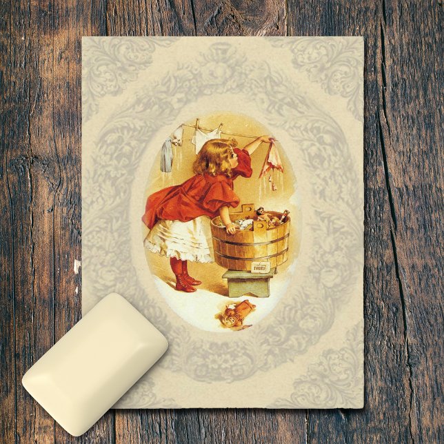 Vintage Wäscherei Postkarte (Von Creator hochgeladen)