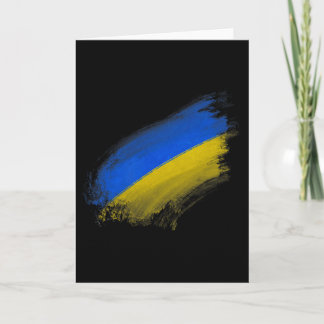 Vintage Washed Ukrainian Flag Minimalist Ukraine P Karte