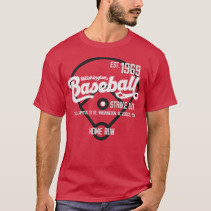 Vintage Washington Baseball Est 1969 Baseball Fan T-Shirt