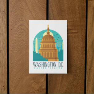 Vintage Washington D.C. Hauptstadt United Staaten Postkarte