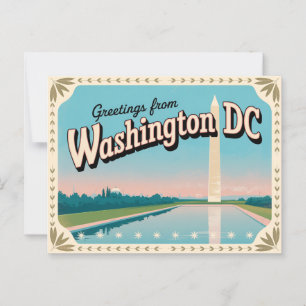 Vintage Washington DC Postcard   Grüße aus Postkarte