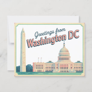 Vintage Washington DC Postcard   Grüße aus Postkarte