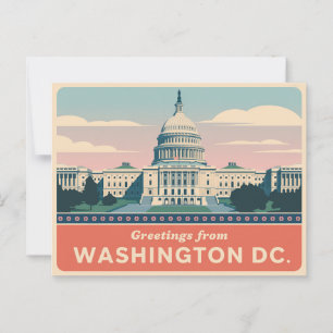 Vintage Washington DC Postcard   Grüße aus Postkarte