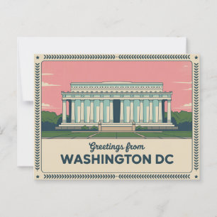 Vintage Washington DC Postkarte Grüße aus