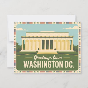 Vintage Washington DC Postkarte Grüße aus