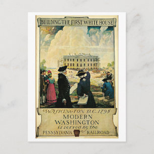 Vintage Washington DC Reiseplakat Postkarte