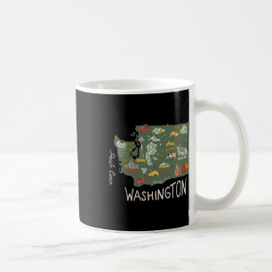 Vintage Washington Evergreen State Seattle Pazifik Kaffeetasse