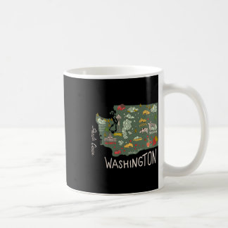 Vintage Washington Evergreen State Seattle Pazifik Kaffeetasse